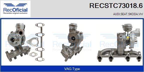 RECOFICIAL RECSTC73018.6 - Турбина, принудително пълнене с въздух vvparts.bg