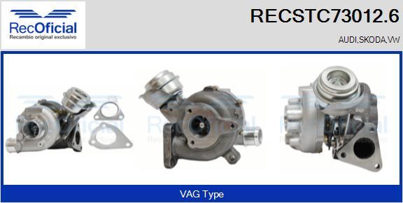 RECOFICIAL RECSTC73012.6 - Турбина, принудително пълнене с въздух vvparts.bg