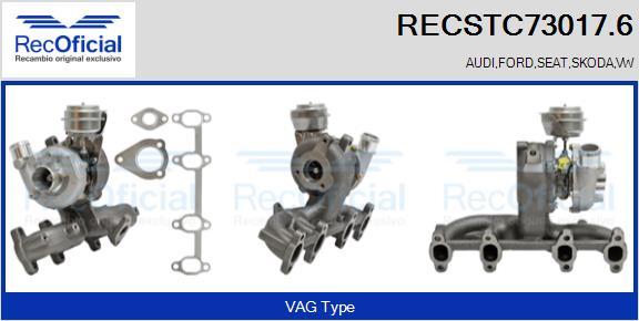 RECOFICIAL RECSTC73017.6 - Турбина, принудително пълнене с въздух vvparts.bg