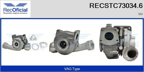 RECOFICIAL RECSTC73034.6 - Турбина, принудително пълнене с въздух vvparts.bg