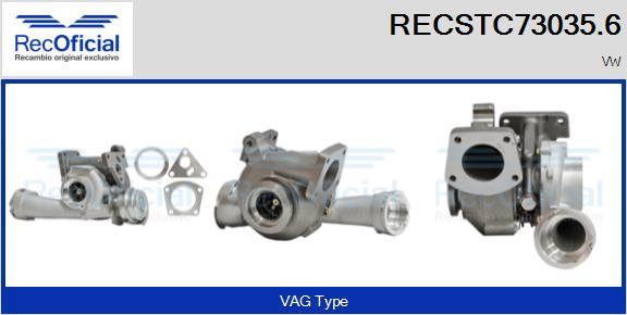 RECOFICIAL RECSTC73035.6 - Турбина, принудително пълнене с въздух vvparts.bg