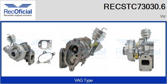 RECOFICIAL RECSTC73030.6 - Турбина, принудително пълнене с въздух vvparts.bg