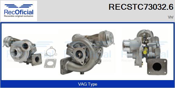 RECOFICIAL RECSTC73032.6 - Турбина, принудително пълнене с въздух vvparts.bg