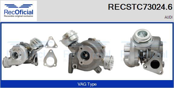 RECOFICIAL RECSTC73024.6 - Турбина, принудително пълнене с въздух vvparts.bg