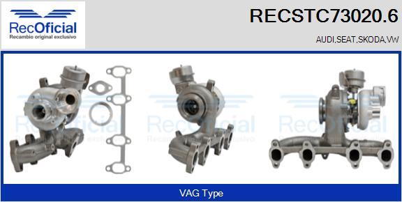 RECOFICIAL RECSTC73020.6 - Турбина, принудително пълнене с въздух vvparts.bg