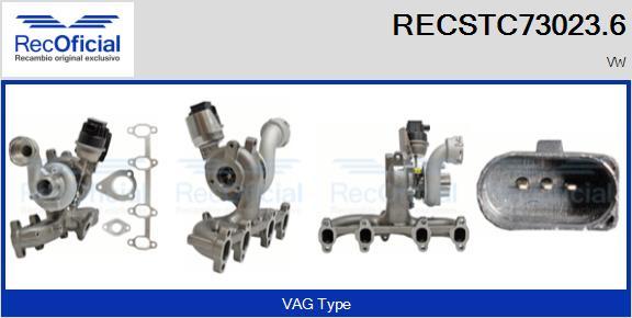 RECOFICIAL RECSTC73023.6 - Турбина, принудително пълнене с въздух vvparts.bg