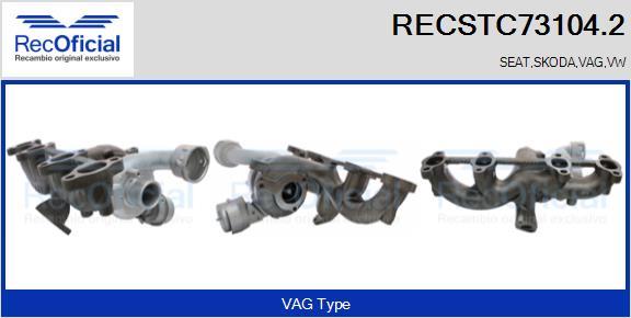 RECOFICIAL RECSTC73104.2 - Турбина, принудително пълнене с въздух vvparts.bg