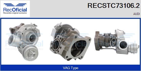 RECOFICIAL RECSTC73106.2 - Турбина, принудително пълнене с въздух vvparts.bg