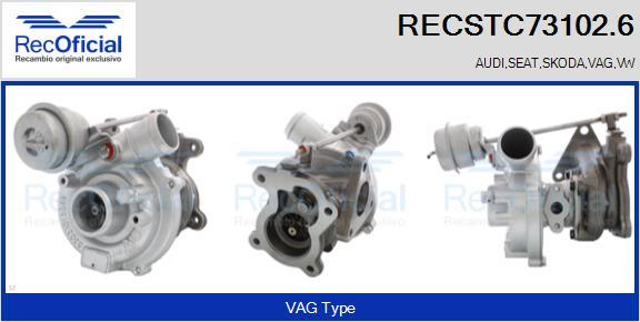 RECOFICIAL RECSTC73102.6 - Турбина, принудително пълнене с въздух vvparts.bg