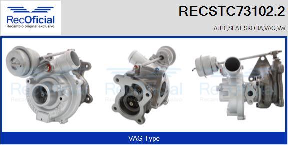 RECOFICIAL RECSTC73102.2 - Турбина, принудително пълнене с въздух vvparts.bg