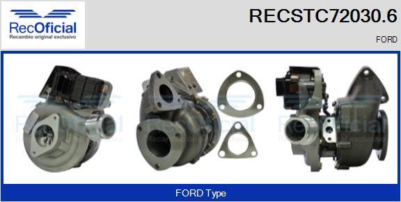 RECOFICIAL RECSTC72030.6 - Турбина, принудително пълнене с въздух vvparts.bg
