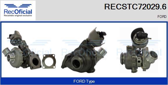 RECOFICIAL RECSTC72029.6 - Турбина, принудително пълнене с въздух vvparts.bg