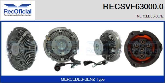 RECOFICIAL RECSVF63000.0 - Съединител, вентилатор на радиатора vvparts.bg