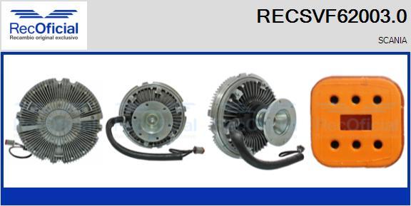 RECOFICIAL RECSVF62003.0 - Съединител, вентилатор на радиатора vvparts.bg