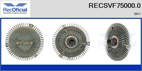 RECOFICIAL RECSVF75000.0 - Съединител, вентилатор на радиатора vvparts.bg