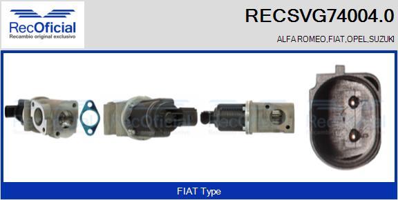 RECOFICIAL RECSVG74004.0 - AGR-Клапан vvparts.bg