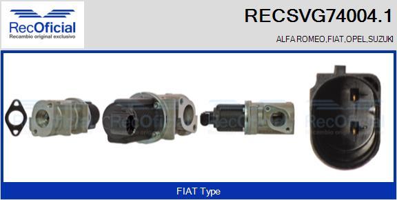 RECOFICIAL RECSVG74004.1 - AGR-Клапан vvparts.bg