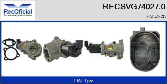 RECOFICIAL RECSVG74027.0 - AGR-Клапан vvparts.bg