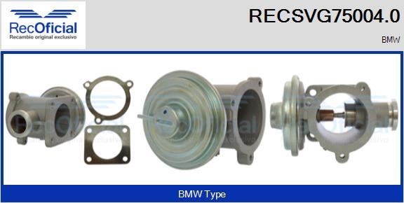 RECOFICIAL RECSVG75004.0 - AGR-Клапан vvparts.bg