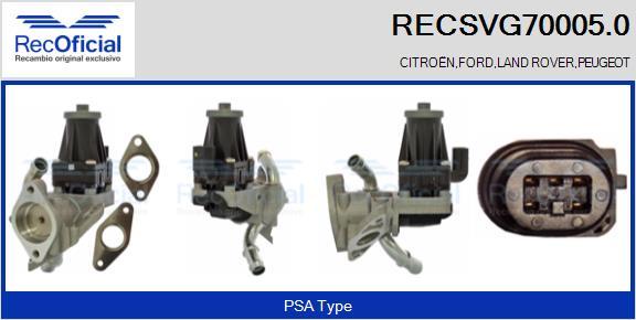 RECOFICIAL RECSVG70005.0 - AGR-Клапан vvparts.bg