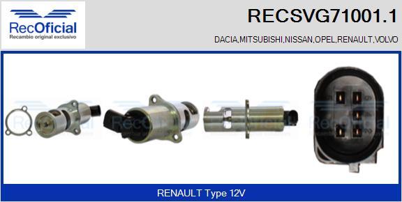 RECOFICIAL RECSVG71001.1 - AGR-Клапан vvparts.bg