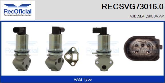 RECOFICIAL RECSVG73016.0 - AGR-Клапан vvparts.bg