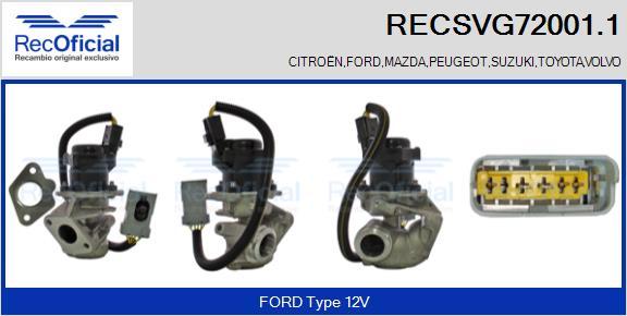 RECOFICIAL RECSVG72001.1 - AGR-Клапан vvparts.bg