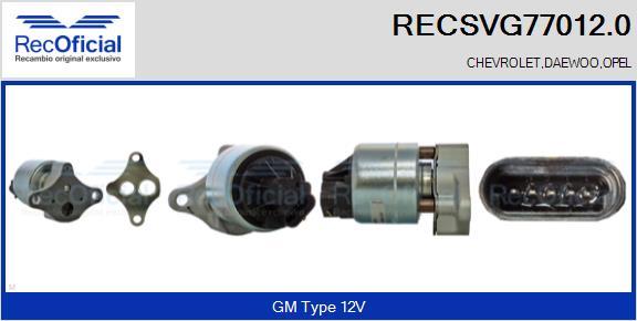 RECOFICIAL RECSVG77012.0 - AGR-Клапан vvparts.bg