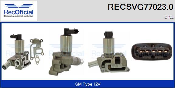 RECOFICIAL RECSVG77023.0 - AGR-Клапан vvparts.bg