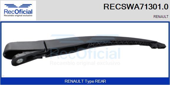 RECOFICIAL RECSWA71301.0 - Рамо на чистачка, почистване на стъклата vvparts.bg