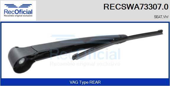 RECOFICIAL RECSWA73307.0 - Рамо на чистачка, почистване на стъклата vvparts.bg