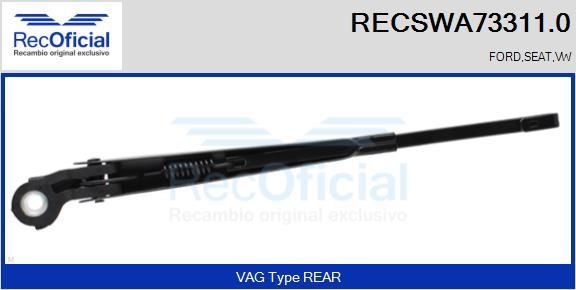 RECOFICIAL RECSWA73311.0 - Рамо на чистачка, почистване на стъклата vvparts.bg