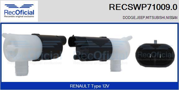 RECOFICIAL RECSWP71009.0 - Водна помпа за миещо устр., почистване на стъклата vvparts.bg