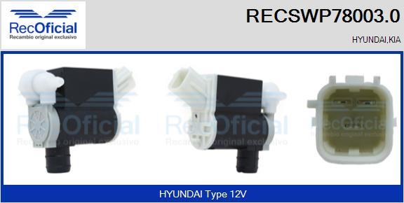 RECOFICIAL RECSWP78003.0 - Водна помпа за миещо устр., почистване на стъклата vvparts.bg