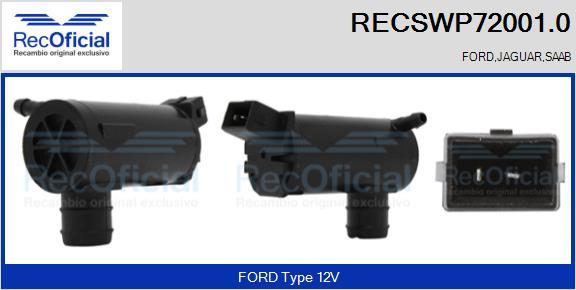 RECOFICIAL RECSWP72001.0 - Водна помпа за миещо устр., почистване на стъклата vvparts.bg