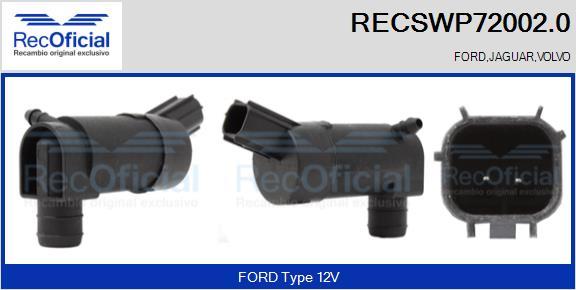 RECOFICIAL RECSWP72002.0 - Водна помпа за миещо устр., почистване на стъклата vvparts.bg