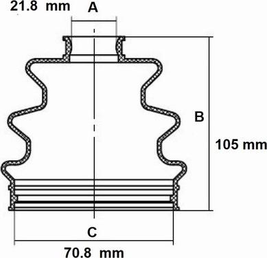 Red Line 59CV008 - Маншон, полуоска vvparts.bg