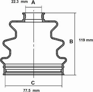 Red Line 59CV007 - Маншон, полуоска vvparts.bg