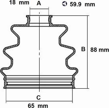 Red Line 59DW002 - Маншон, полуоска vvparts.bg