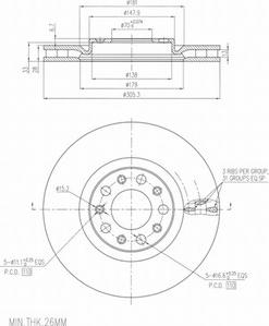 Red Line 26JE021 - Спирачен диск vvparts.bg