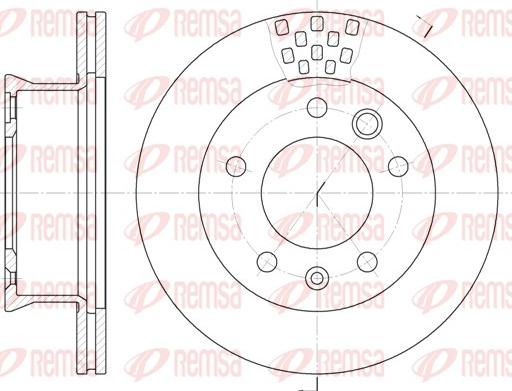 Remsa 6461.10 - Спирачен диск vvparts.bg