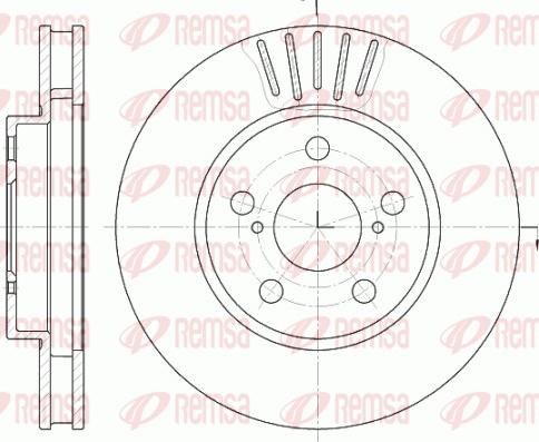 Remsa 6541.10 - Спирачен диск vvparts.bg