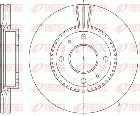 Remsa 6668.10 - Спирачен диск vvparts.bg