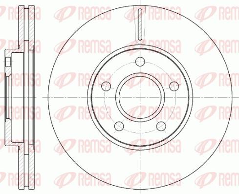 Remsa 6662.10 - Спирачен диск vvparts.bg