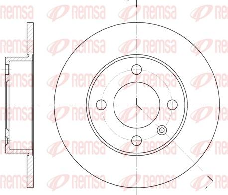 Remsa 6616.00 - Спирачен диск vvparts.bg