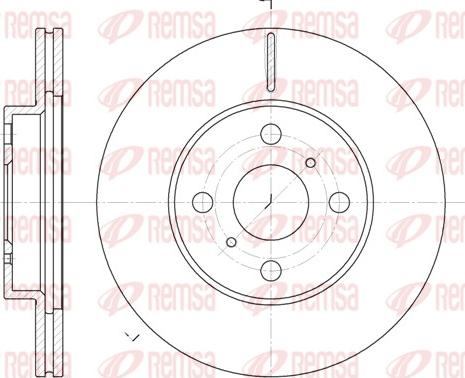 Remsa 6635.10 - Спирачен диск vvparts.bg