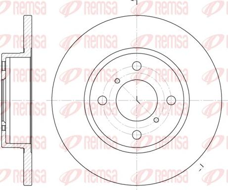 Remsa 6621.00 - Спирачен диск vvparts.bg