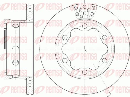 Remsa 6623.10 - Спирачен диск vvparts.bg