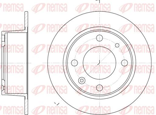 Remsa 6021.00 - Спирачен диск vvparts.bg