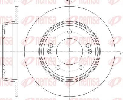 Remsa 61435.00 - Спирачен диск vvparts.bg